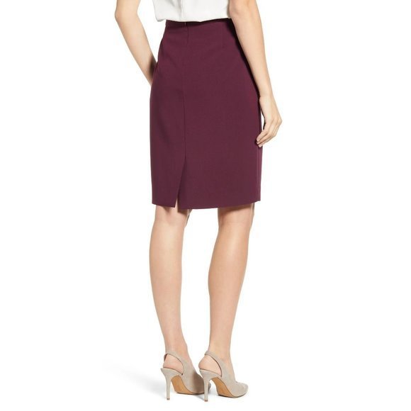 1.STATE Solid Pencil Skirt in Black - Size 6 - Picture 2 of 3